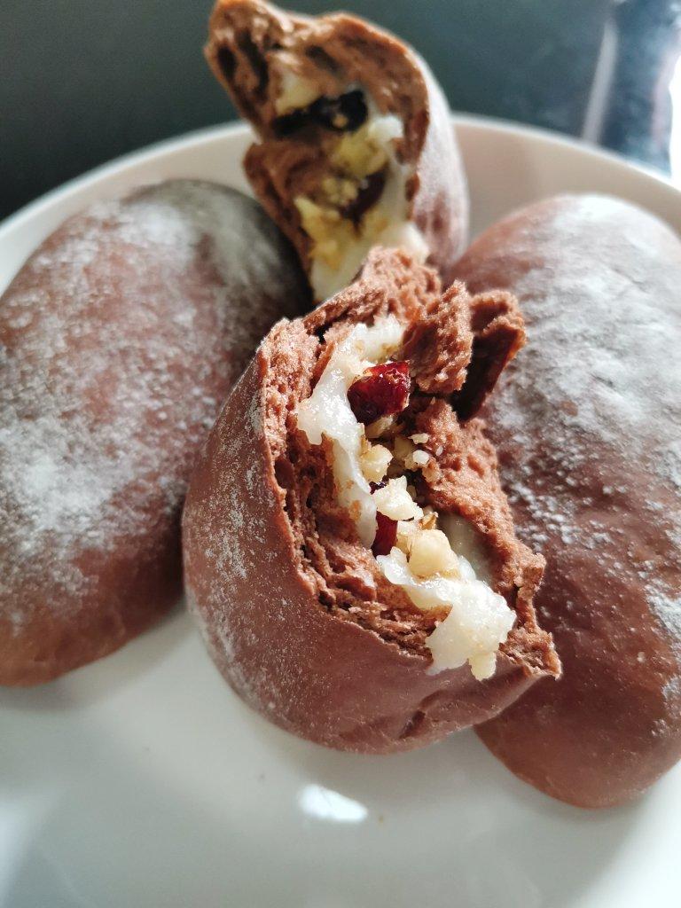 抹茶麻薯红豆软欧包