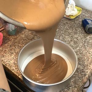 不易消泡的Nutella巧克力蛋糕（8寸生日蛋糕胚）的做法 步骤14
