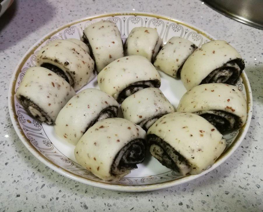 奶香黑芝麻馒头（一次性发酵）