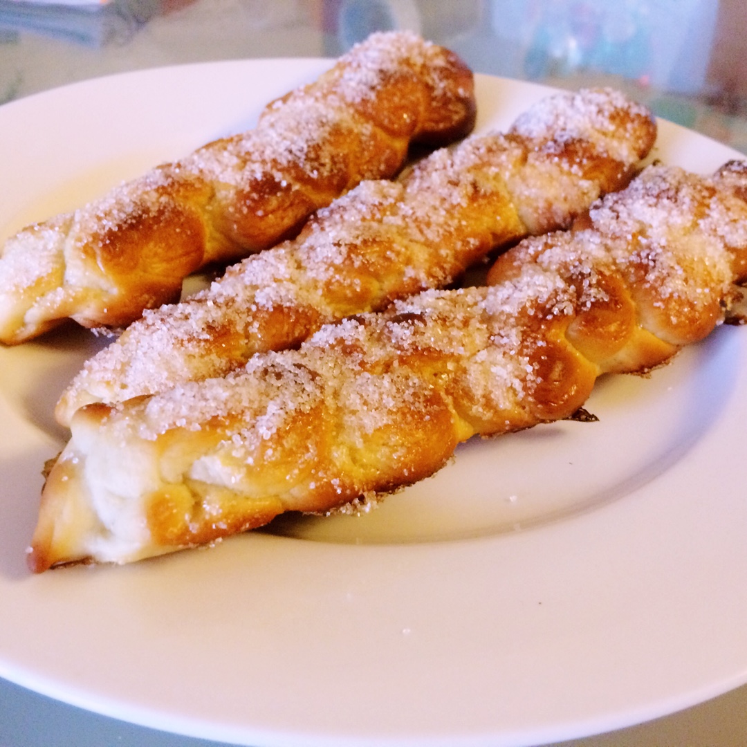 砂糖麻花面包（两股辫子）