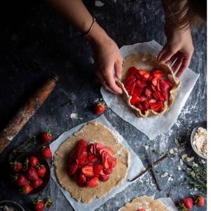 【Brunch 】草莓杏仁百里香塔🍓 strawberry almond and thyme tarts的做法 步骤7