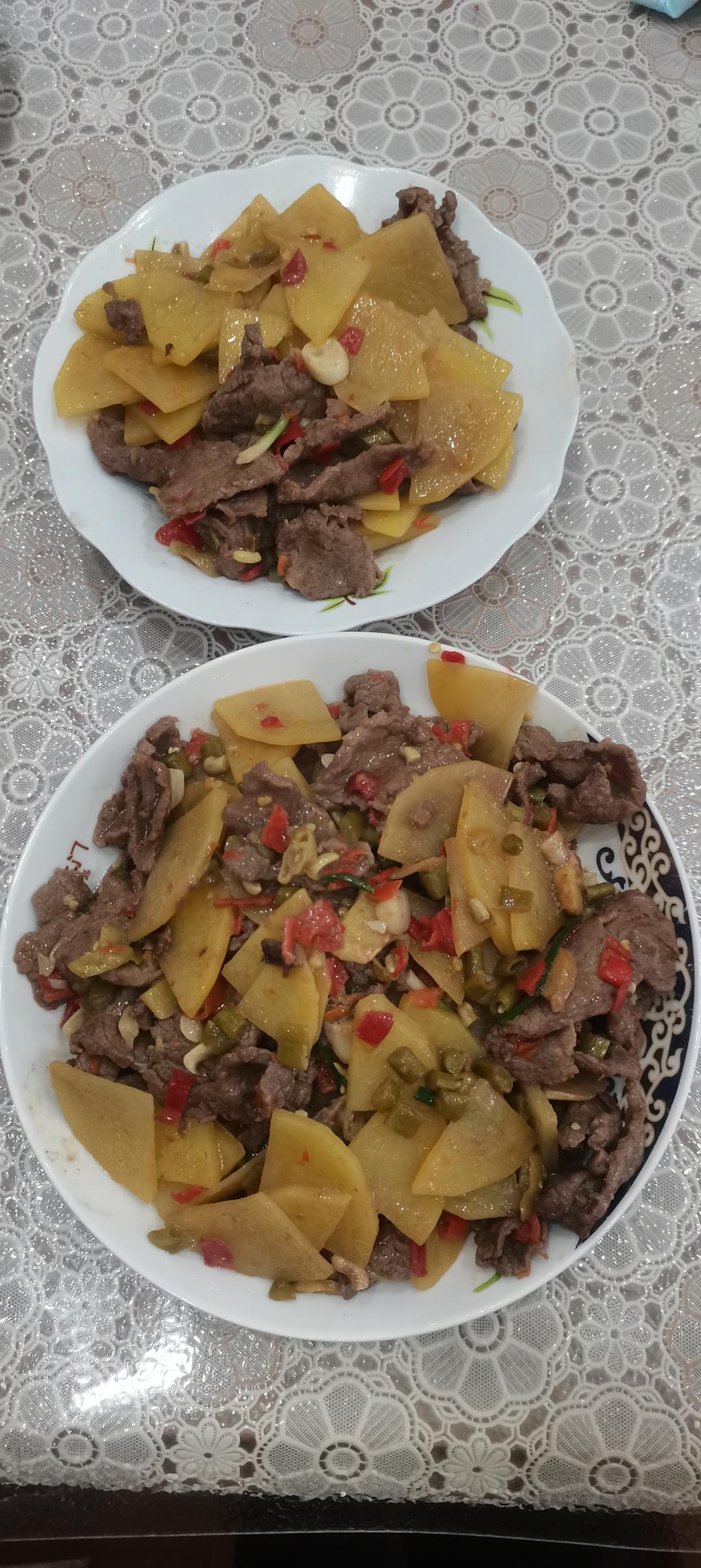 🔥嫩滑❗❗下饭❗❗嫩牛片炒土豆片