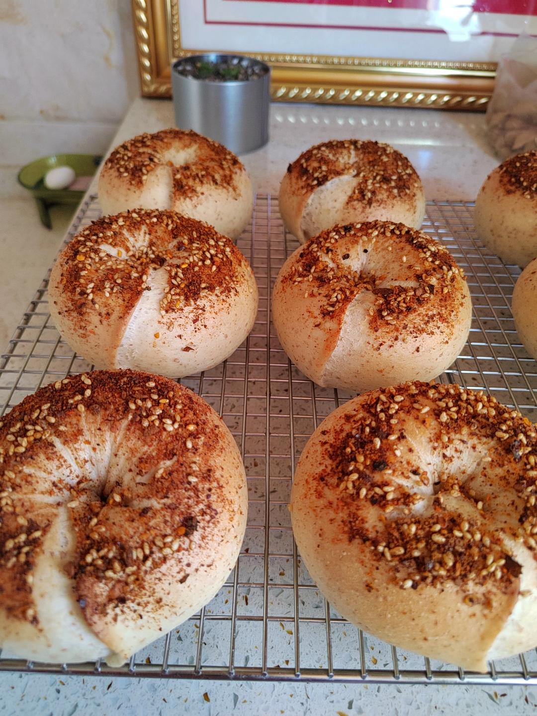 🥯全麦麻辣香肠贝果｜快手易做｜无需手套膜｜无需长时间发酵