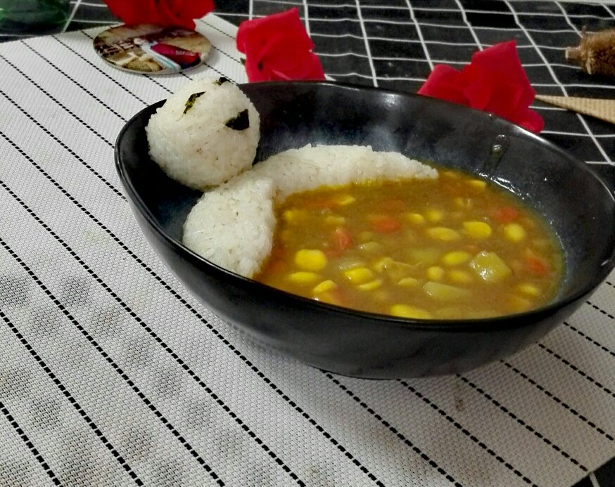 米饭人～泡澡鸡肉咖喱饭