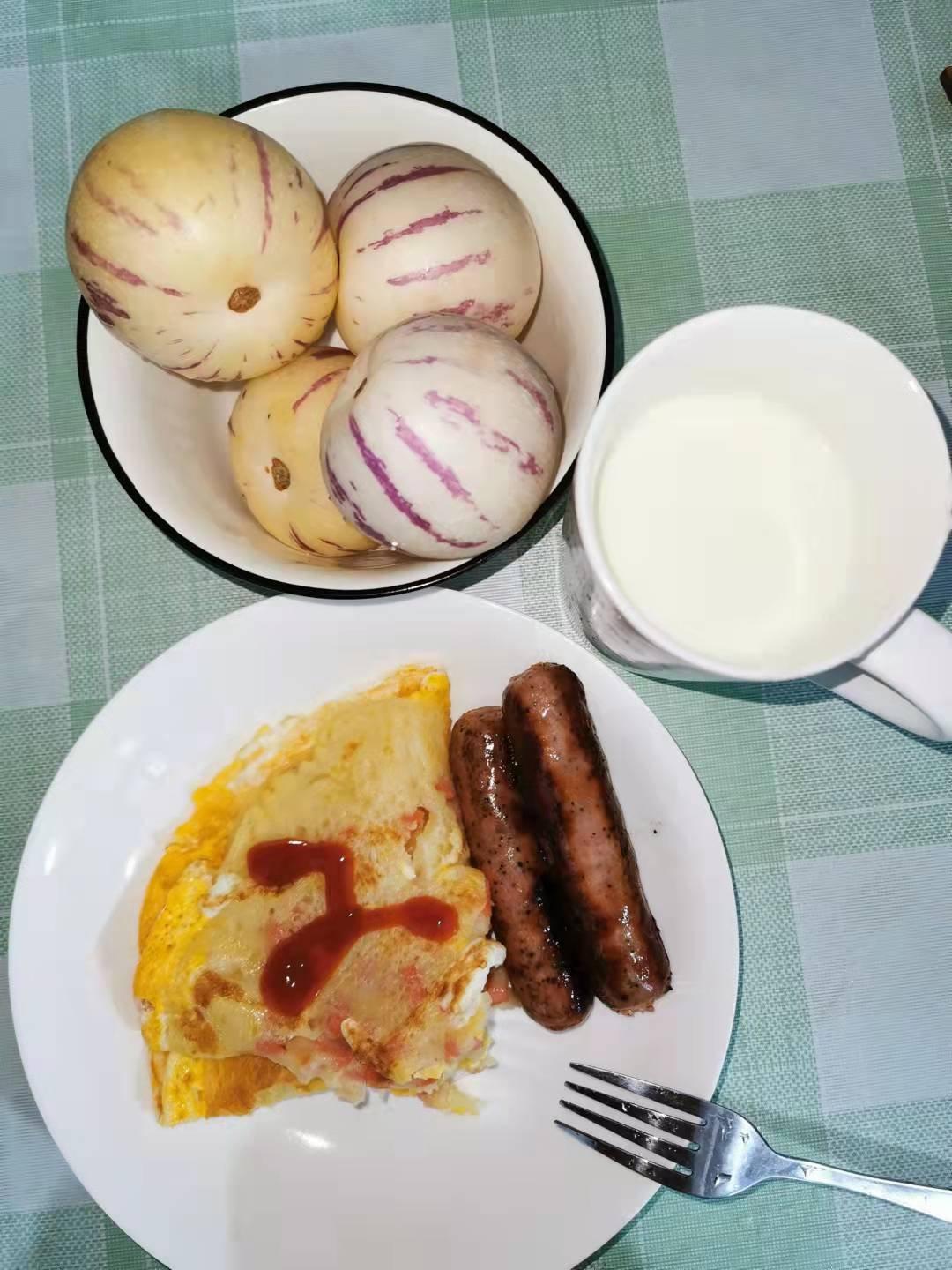坚持打卡，给双胞胎做早餐
