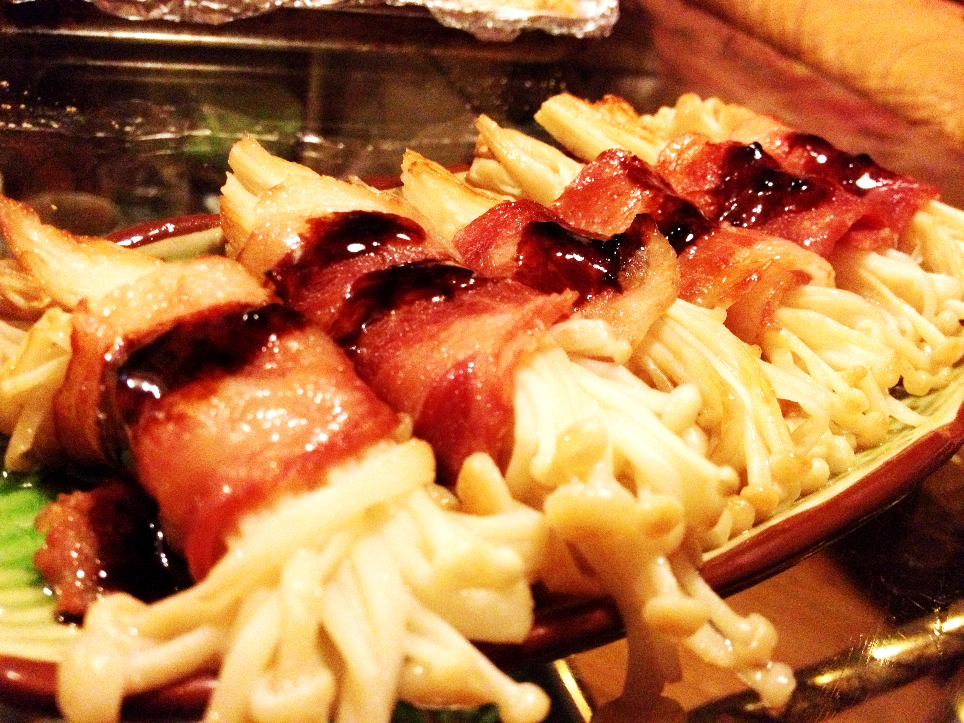 酱烤金针菇培根卷