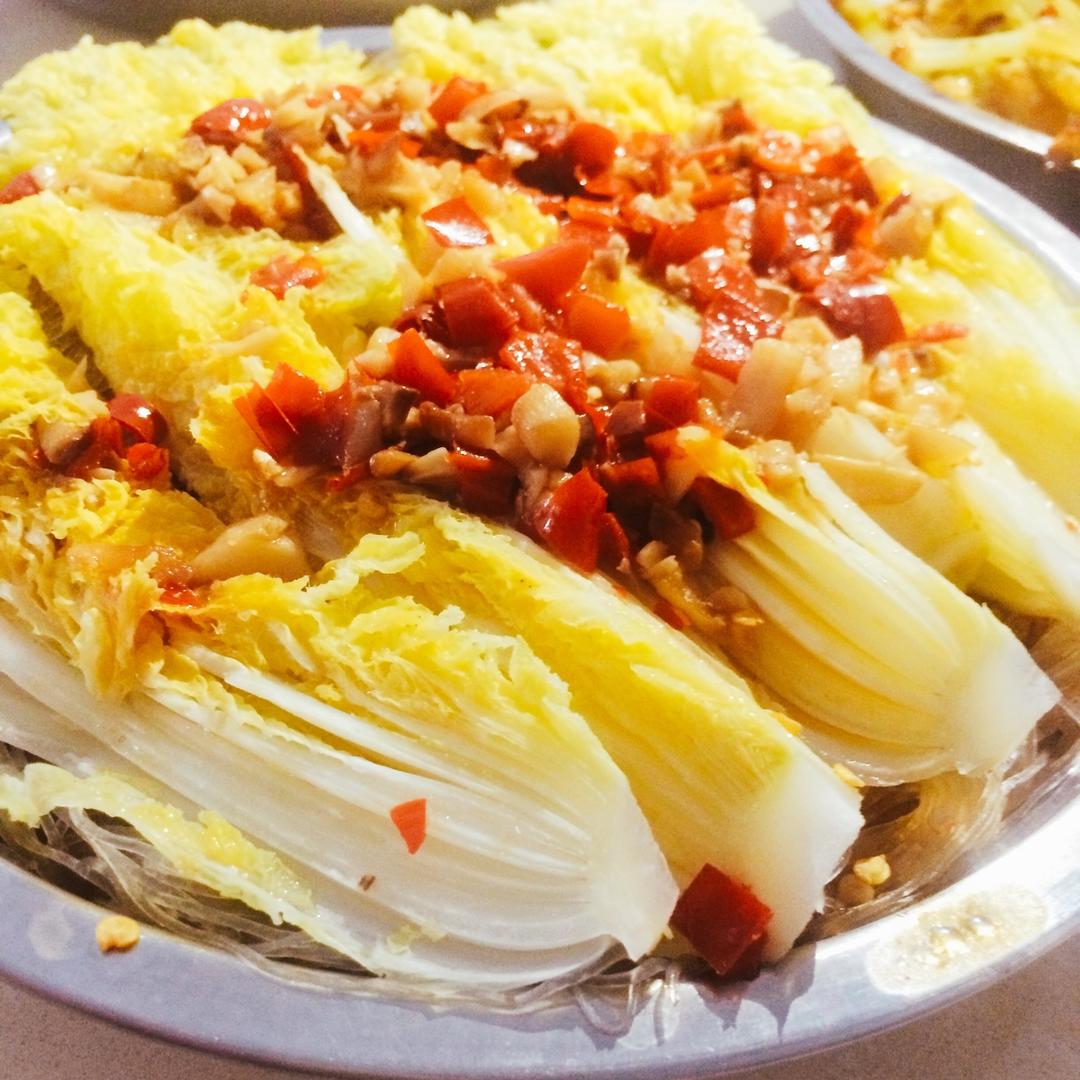 yuki酱学做菜做的蒜蓉粉丝娃娃菜