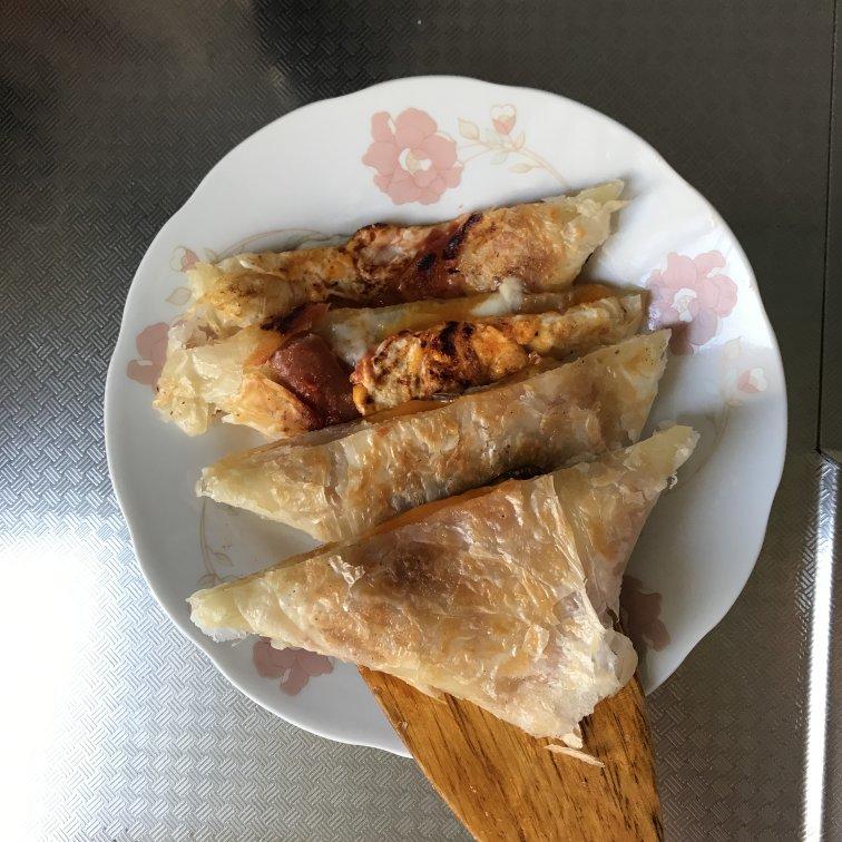 中式三明治🥪只需用手抓饼火腿肠鸡蛋🥚解锁手抓饼新吃法