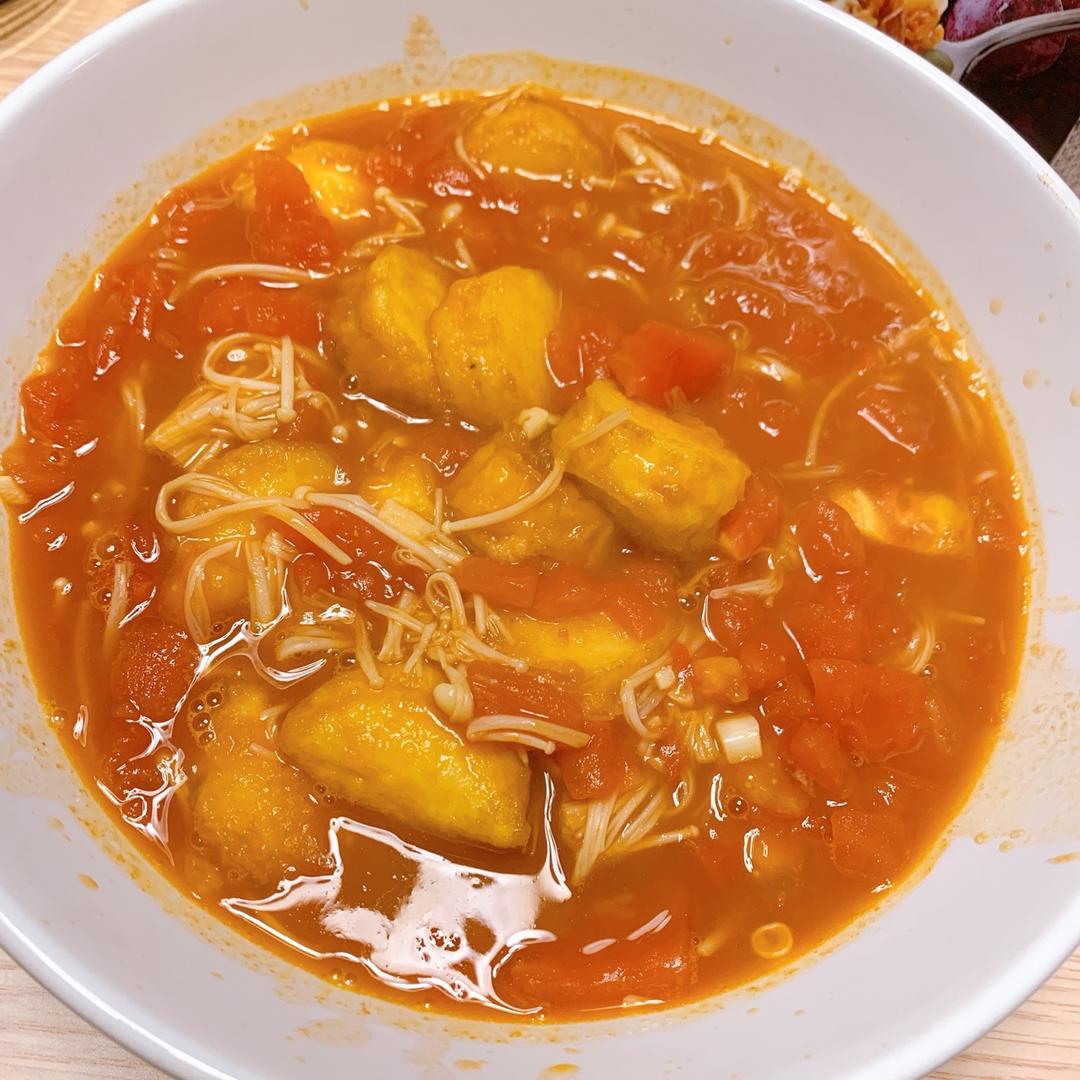 ㊙️减肥必吃‼️吸油吸脂‼️🍅番茄金针菇日本豆腐🤤