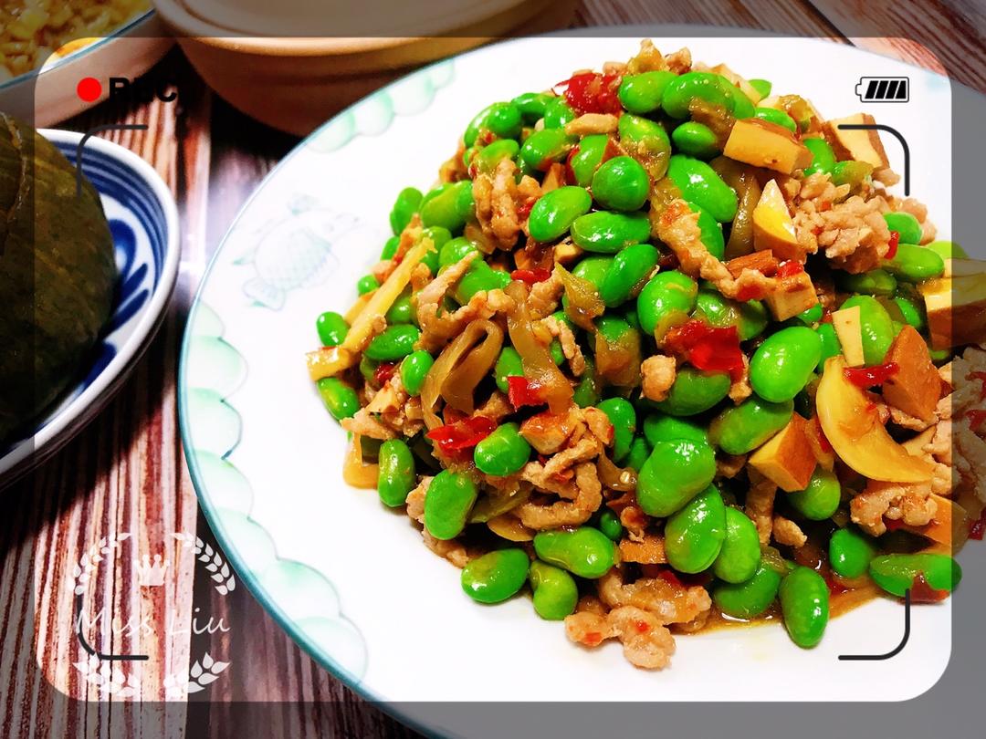 『妈妈的料理』毛豆干子炒肉丝