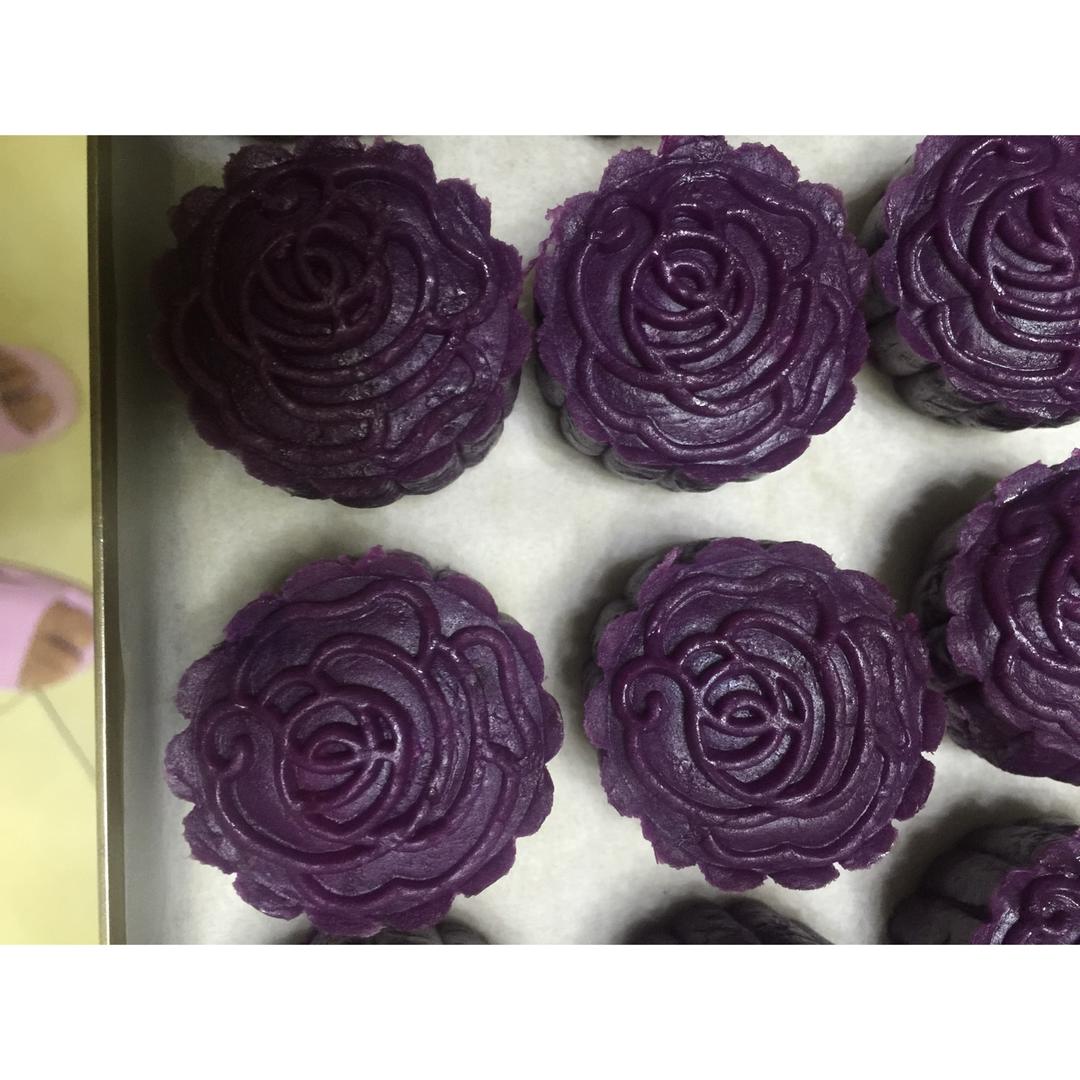 紫薯奶黄月饼（不需烤箱的月饼）