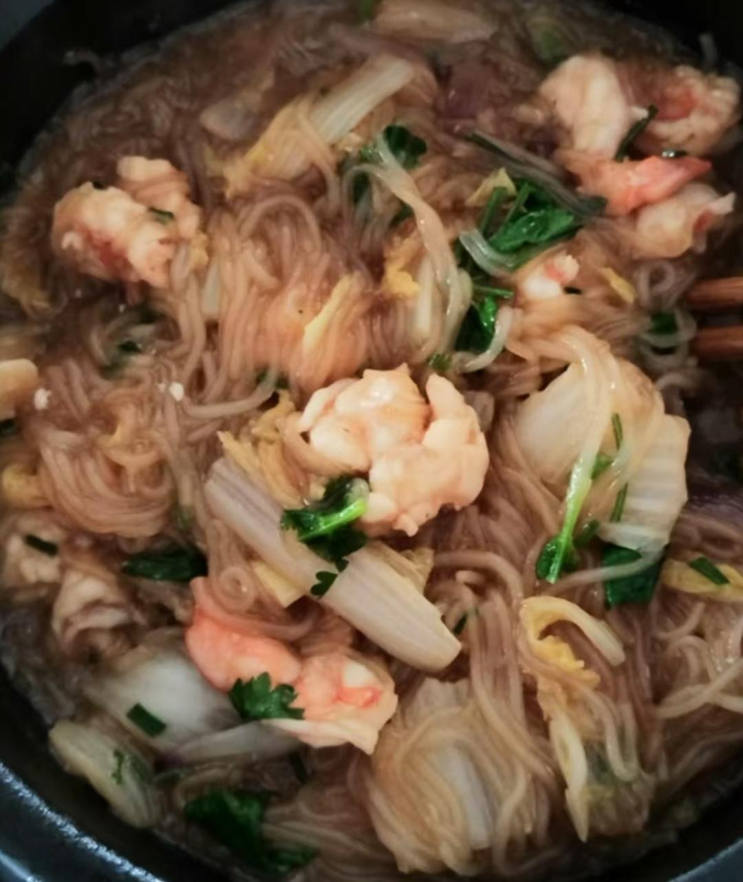 虾仁粉丝煲