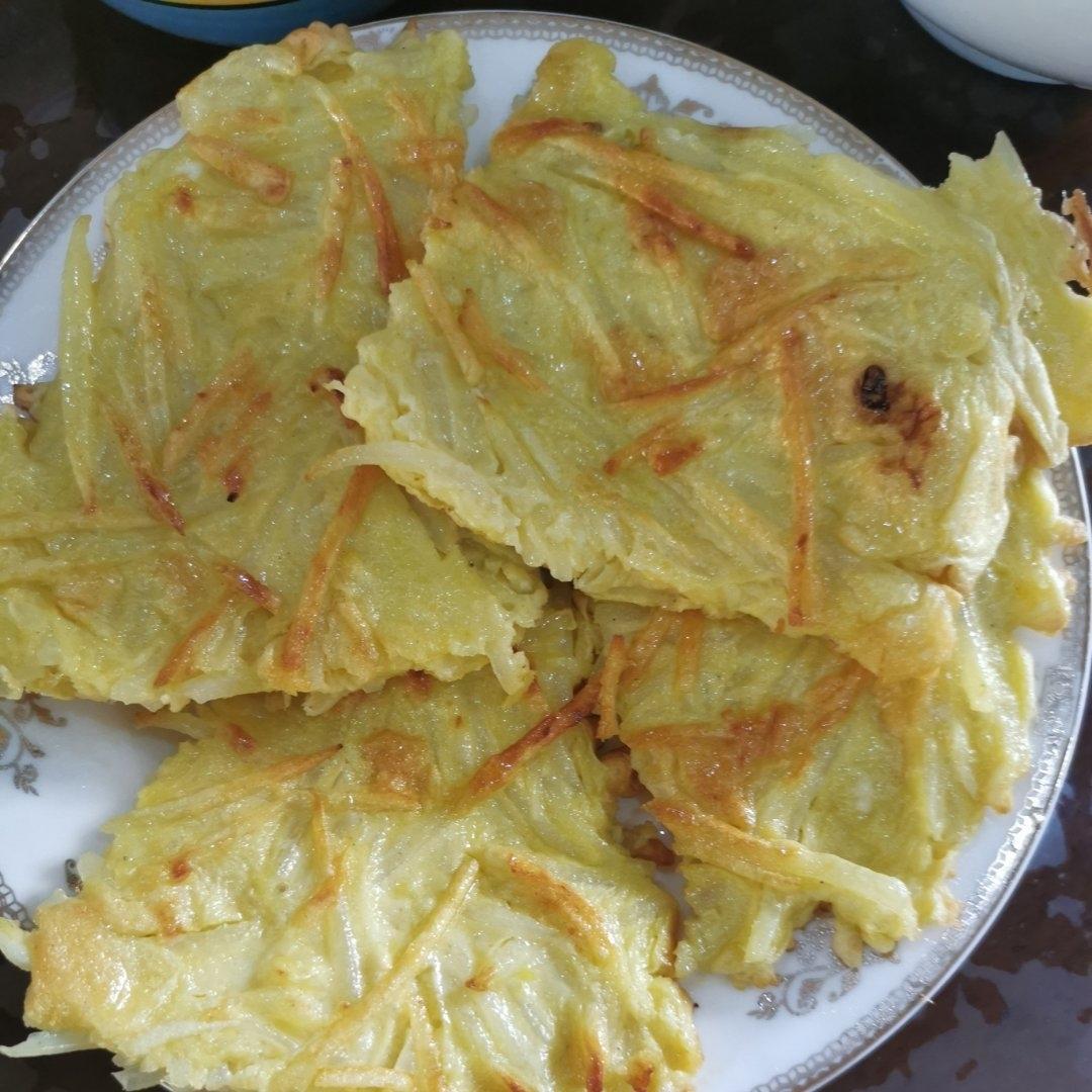 土豆丝鸡蛋饼