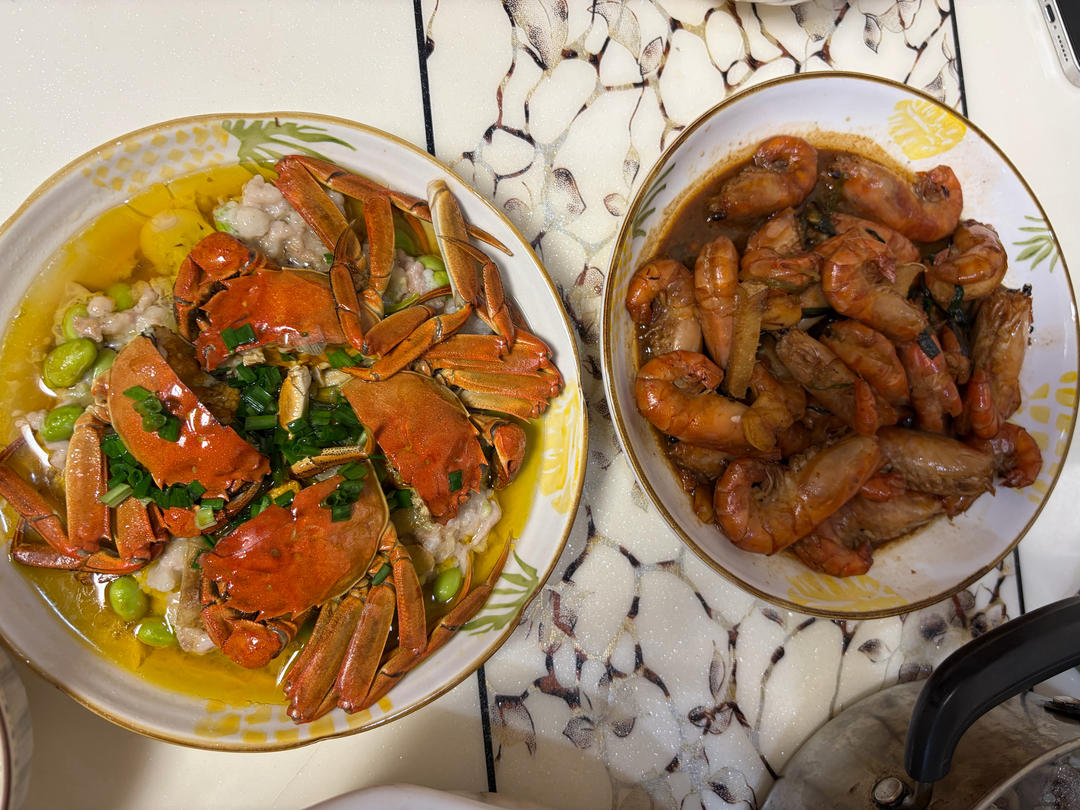 螃蟹毛豆蒸肉糜