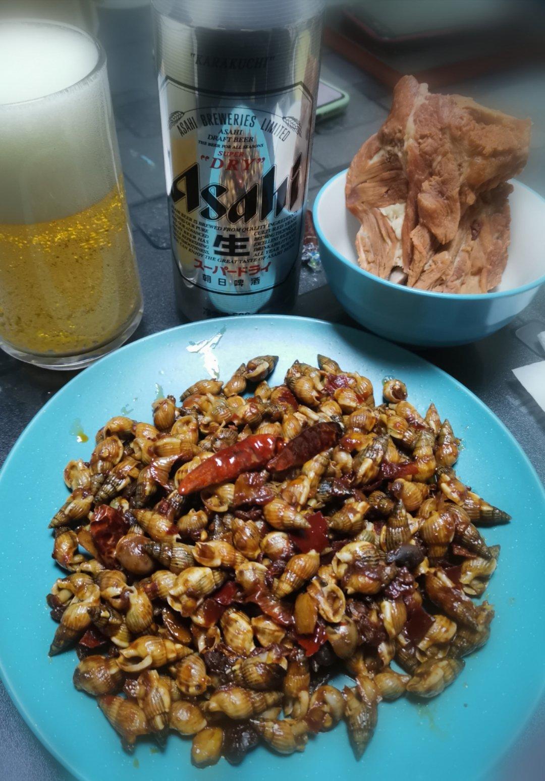 辣炒海锥、海瓜子、海丁