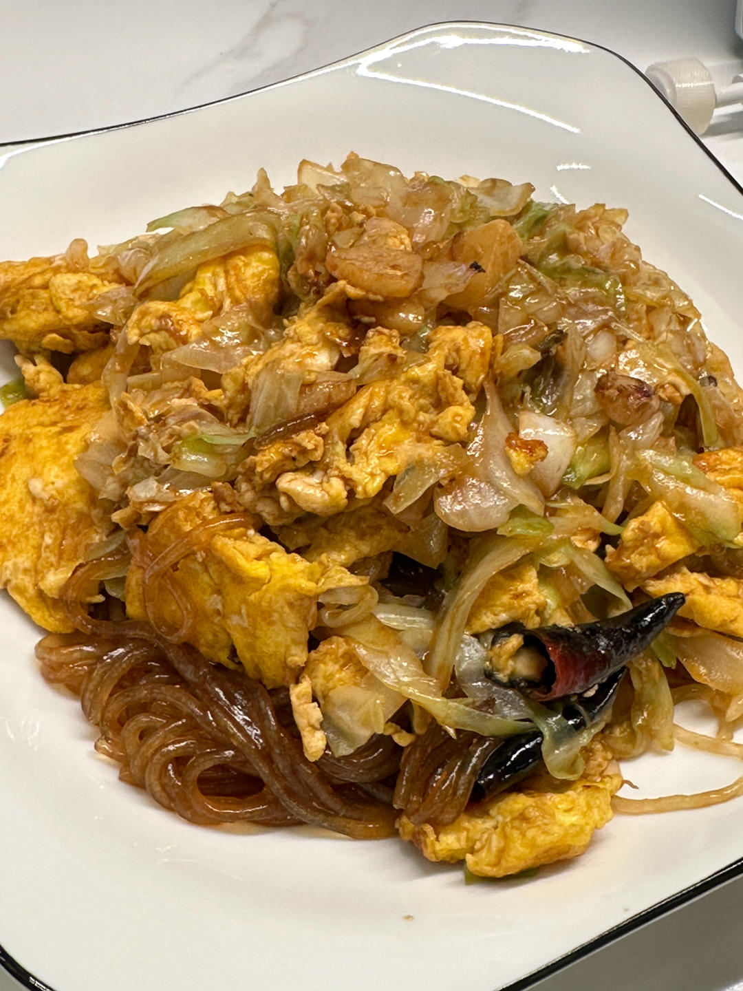 大学食堂的味道:包菜粉丝炒蛋