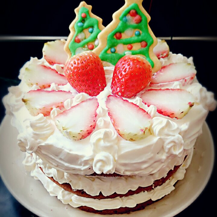 过个萌萌的圣诞节——圣诞欢乐巧克力裸蛋糕