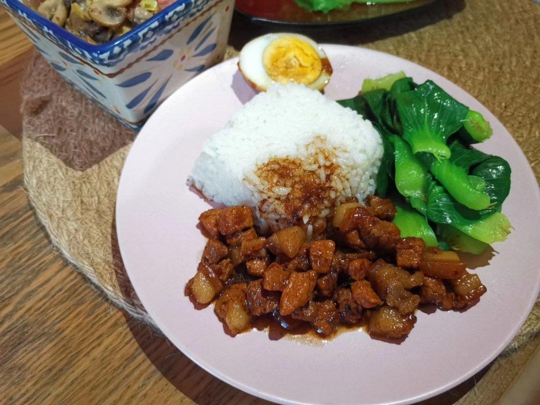 洋葱酥卤肉饭