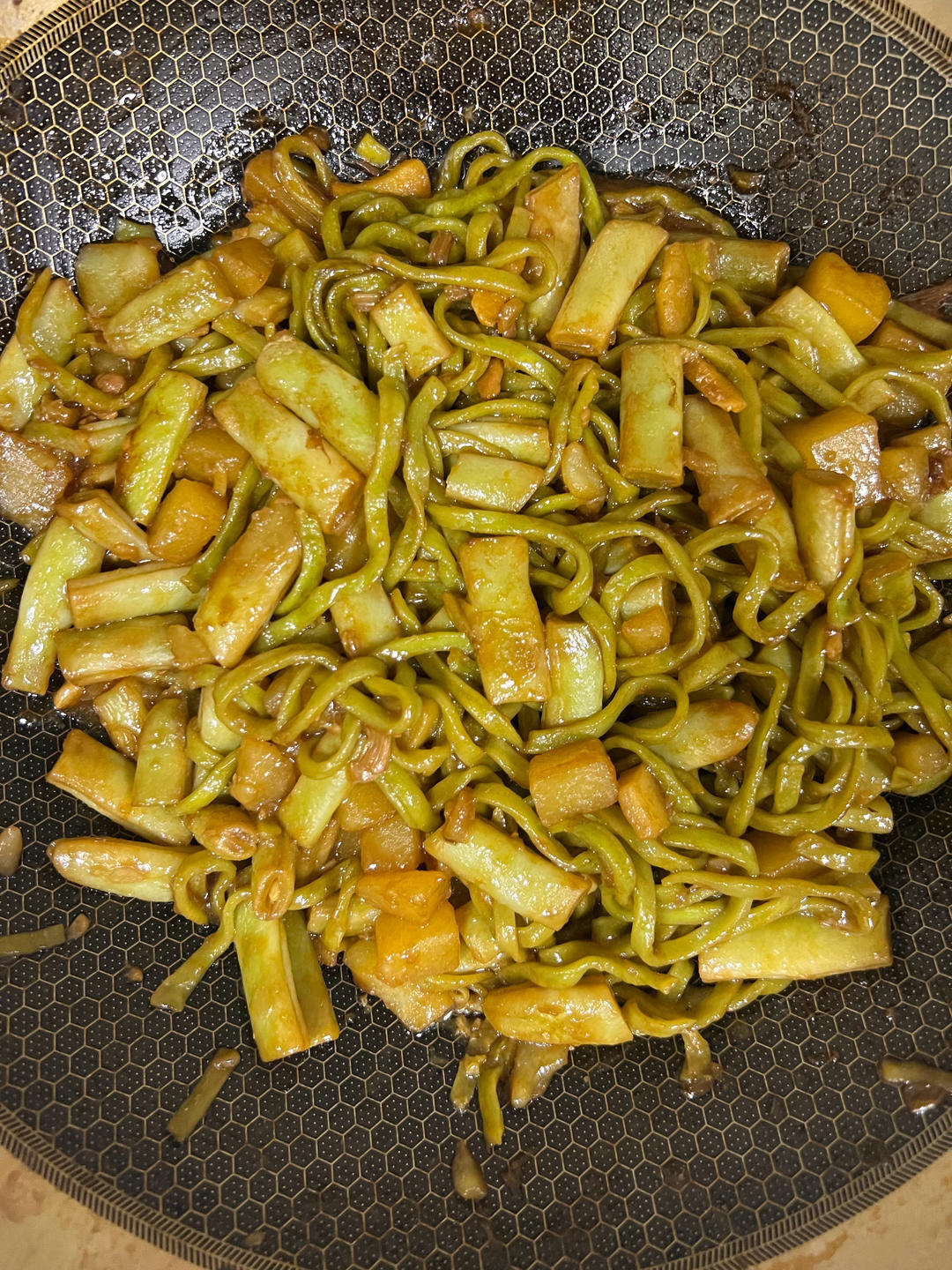 地道老北京扁豆焖面 豆角焖面 太好吃小心吃撑哦