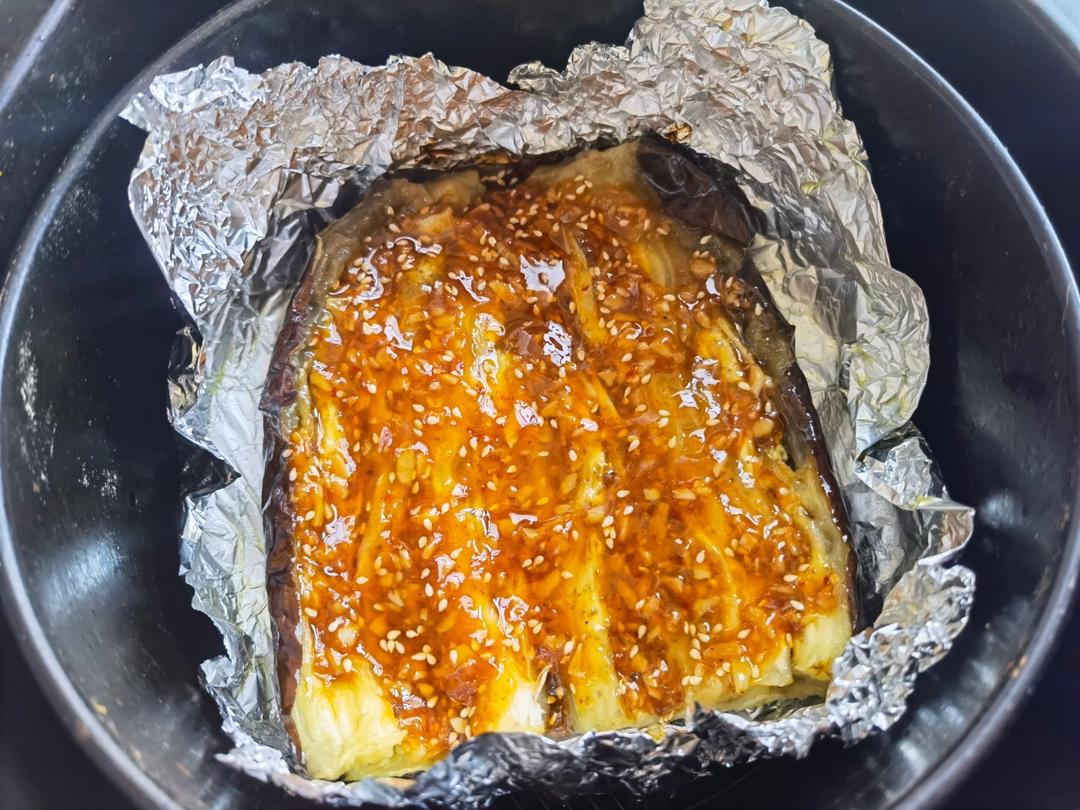 空气炸锅超简单的爆香蒜蓉烤茄子