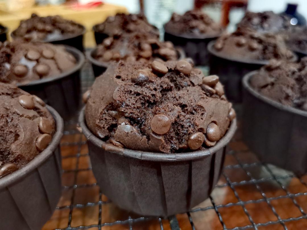 超好吃的巧克力可可麦芬（参考小红书姗胖版）