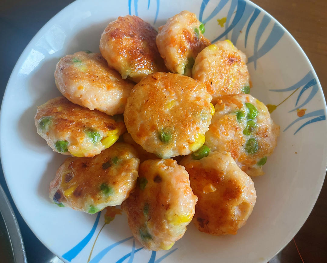 孩子超爱吃的时蔬鲜虾饼，补钙长高高‼️