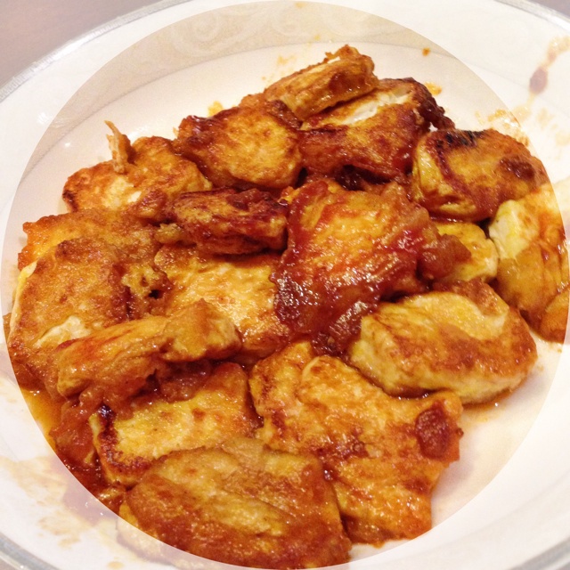 番茄酱煎日本豆腐