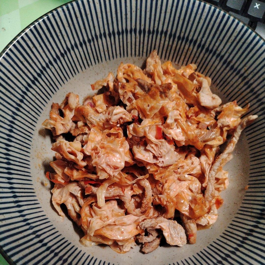 豆腐皮炒肉丝（5星）