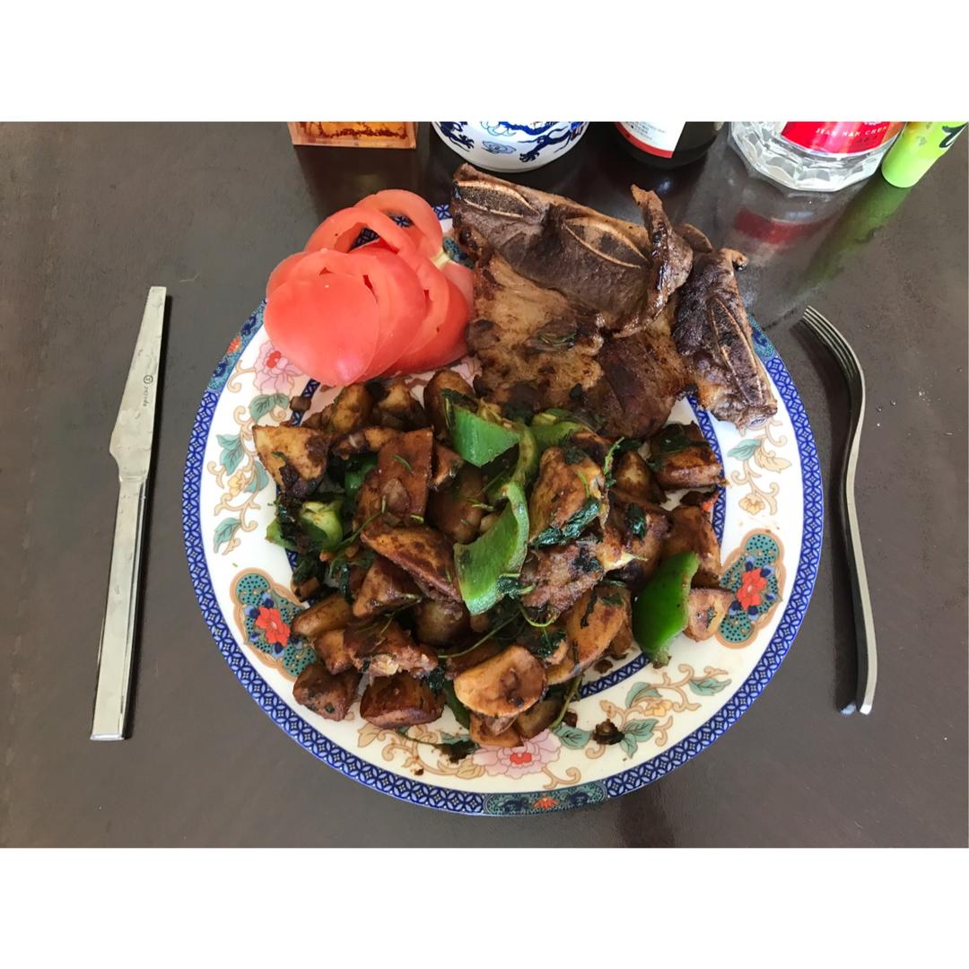 孜然香辣煎小土豆