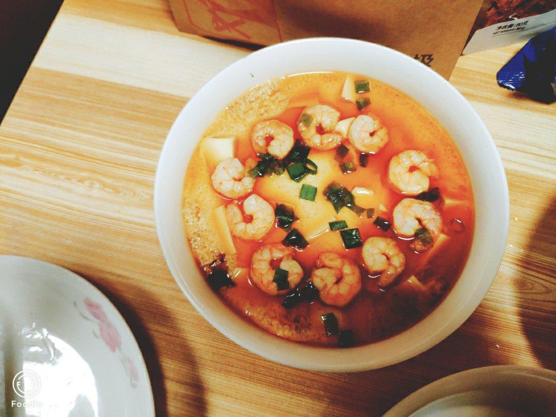 虾仁鸡蛋蒸豆腐