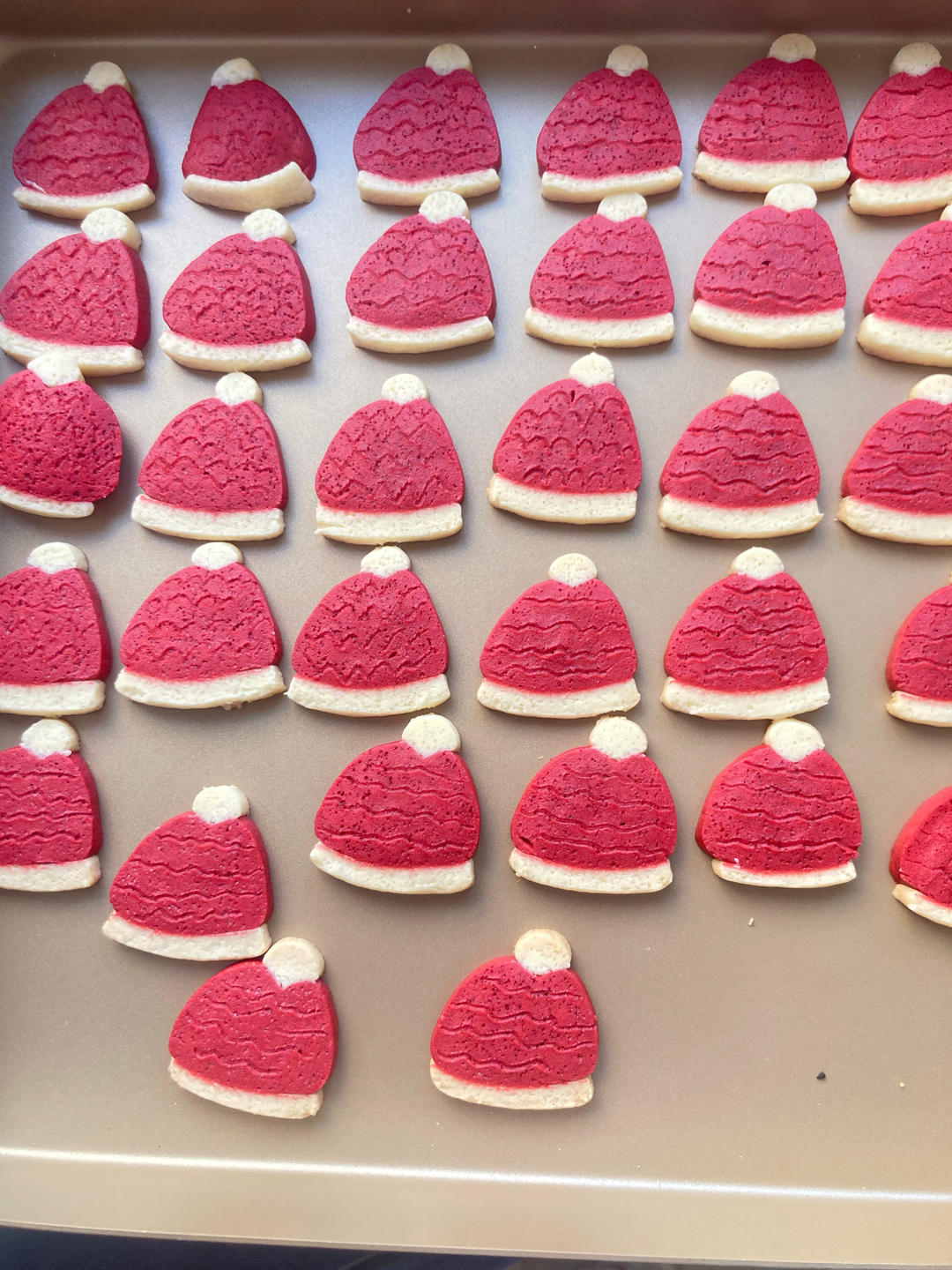 🎄无需模具|不用打发的圣诞帽曲奇饼干