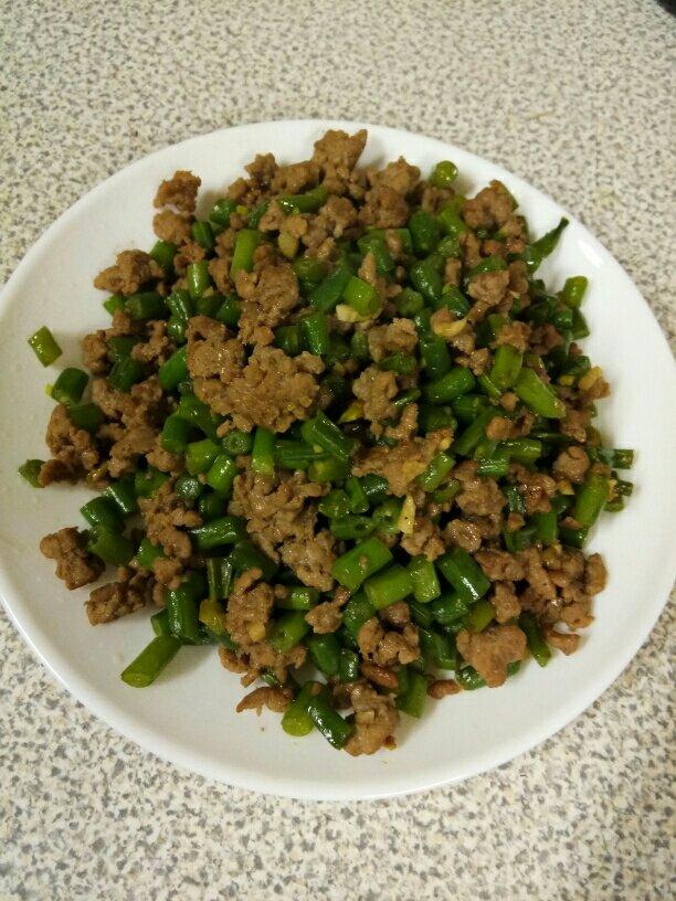 肉沫豆角下饭菜