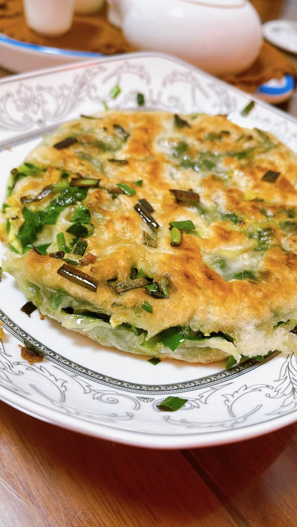 不用揉面的发面韭菜饼