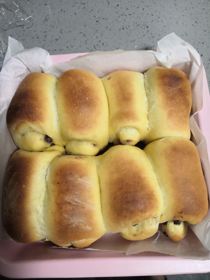 不用揉出膜的松软红豆面包