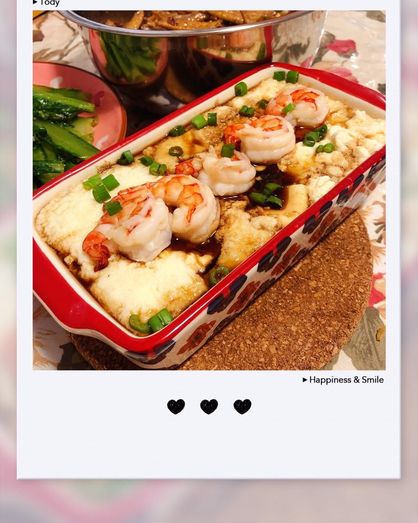 鲜虾嫩豆腐鸡蛋羹