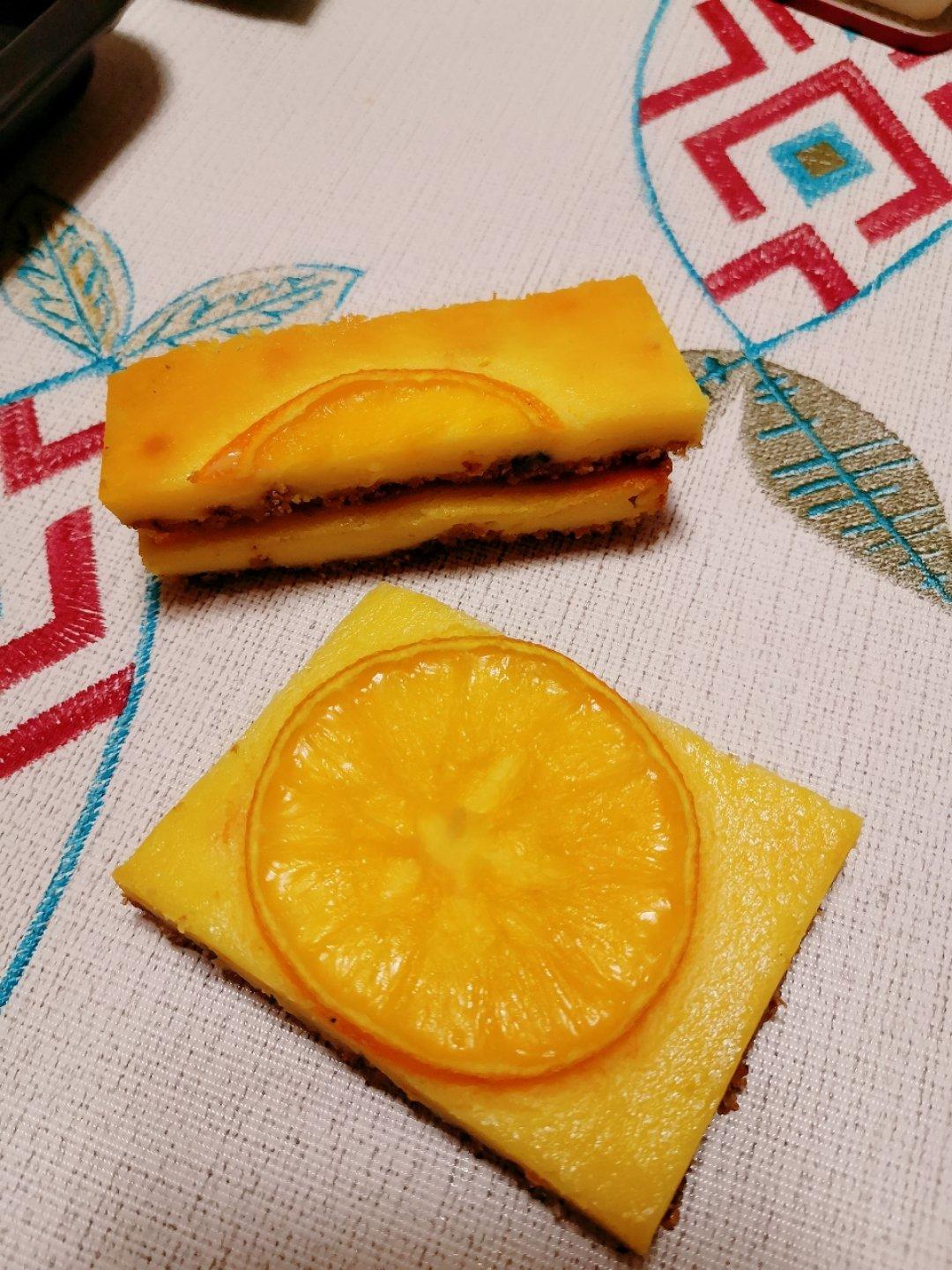 ㊙️免打发零难度，香橙清新，芝士香醇——香橙芝士条🍊
