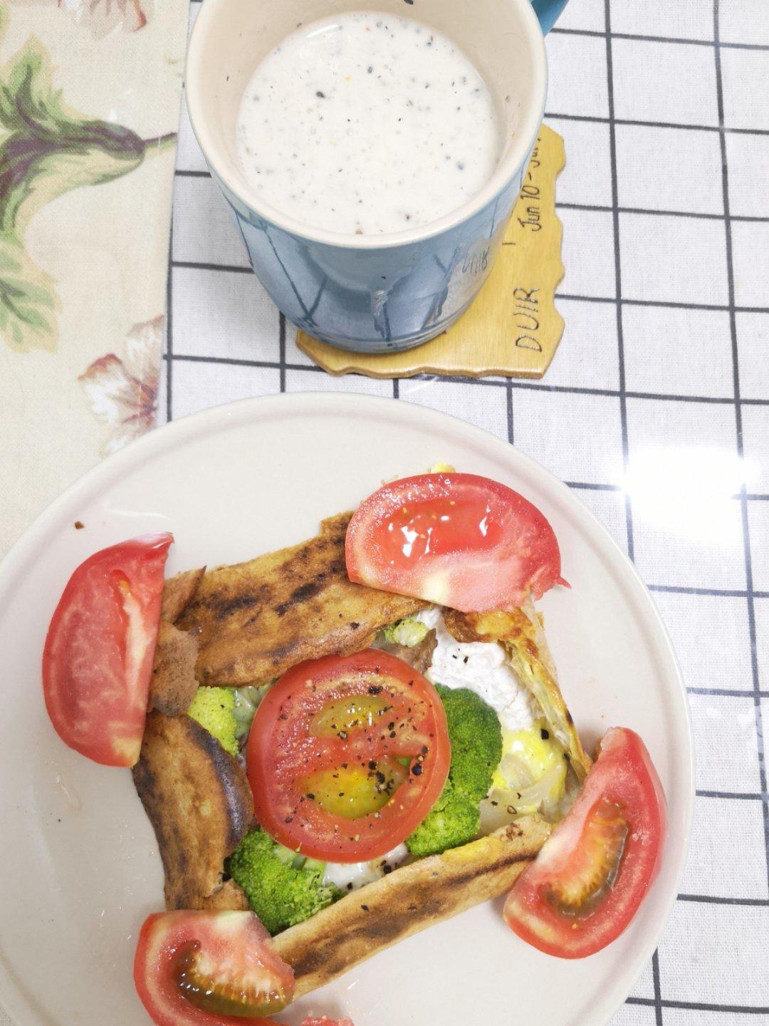 健康法式早餐-火腿奶酪荞麦格雷饼 Galette (仿魔都网红款)