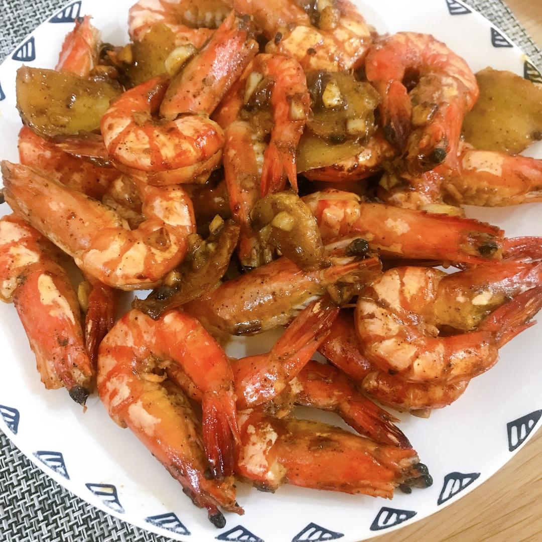 香煎黑虎虾，好吃到没朋友