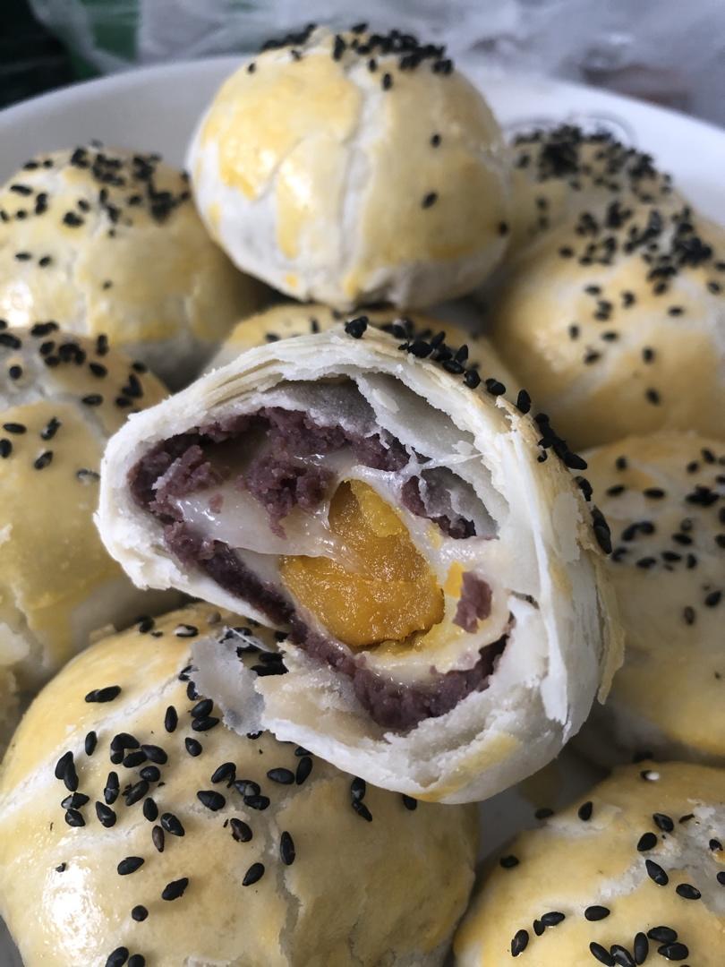 麻薯蛋黄酥《免揉面、不出膜‼️》