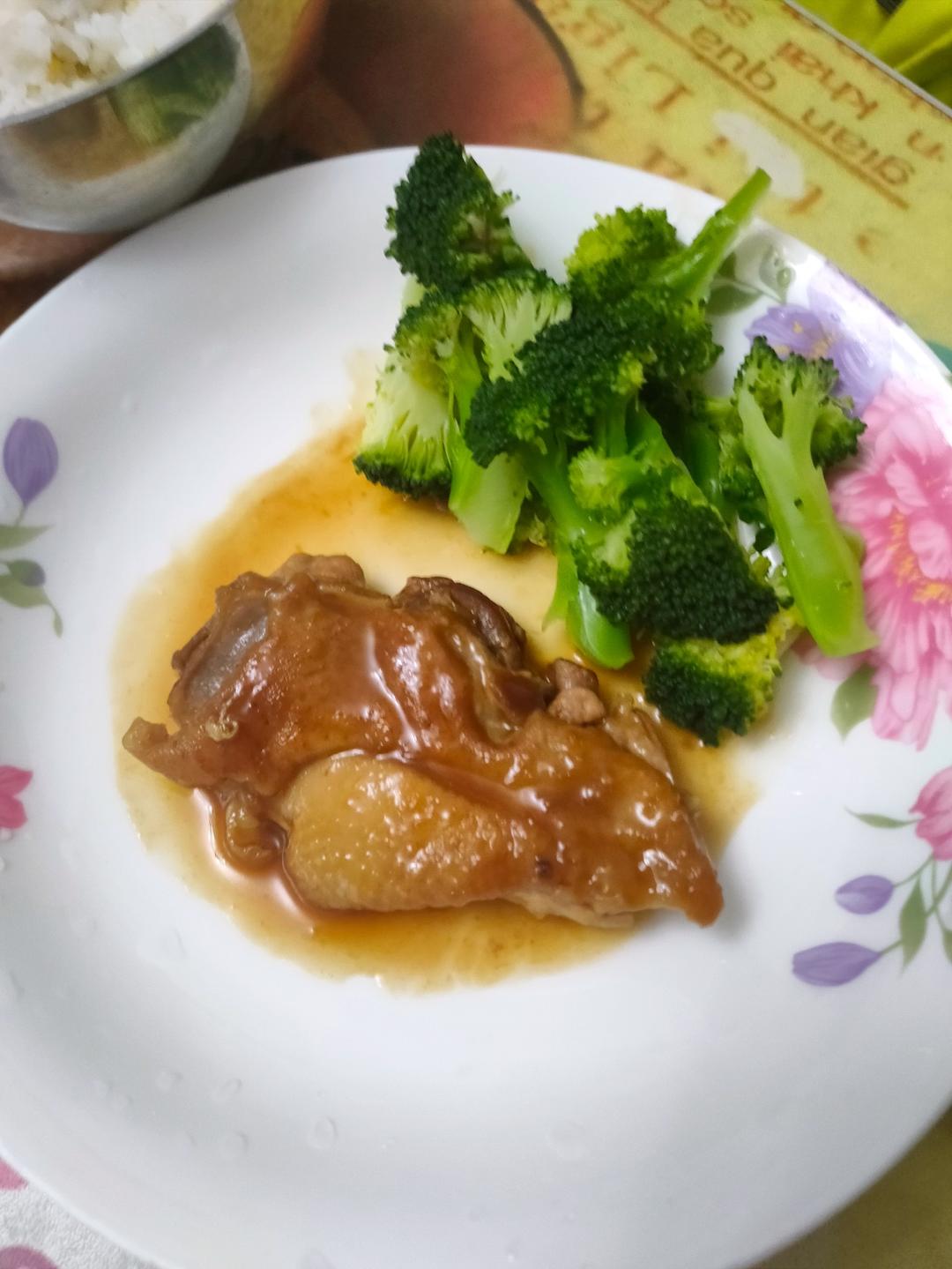 蒜香蜂蜜鸡腿饭