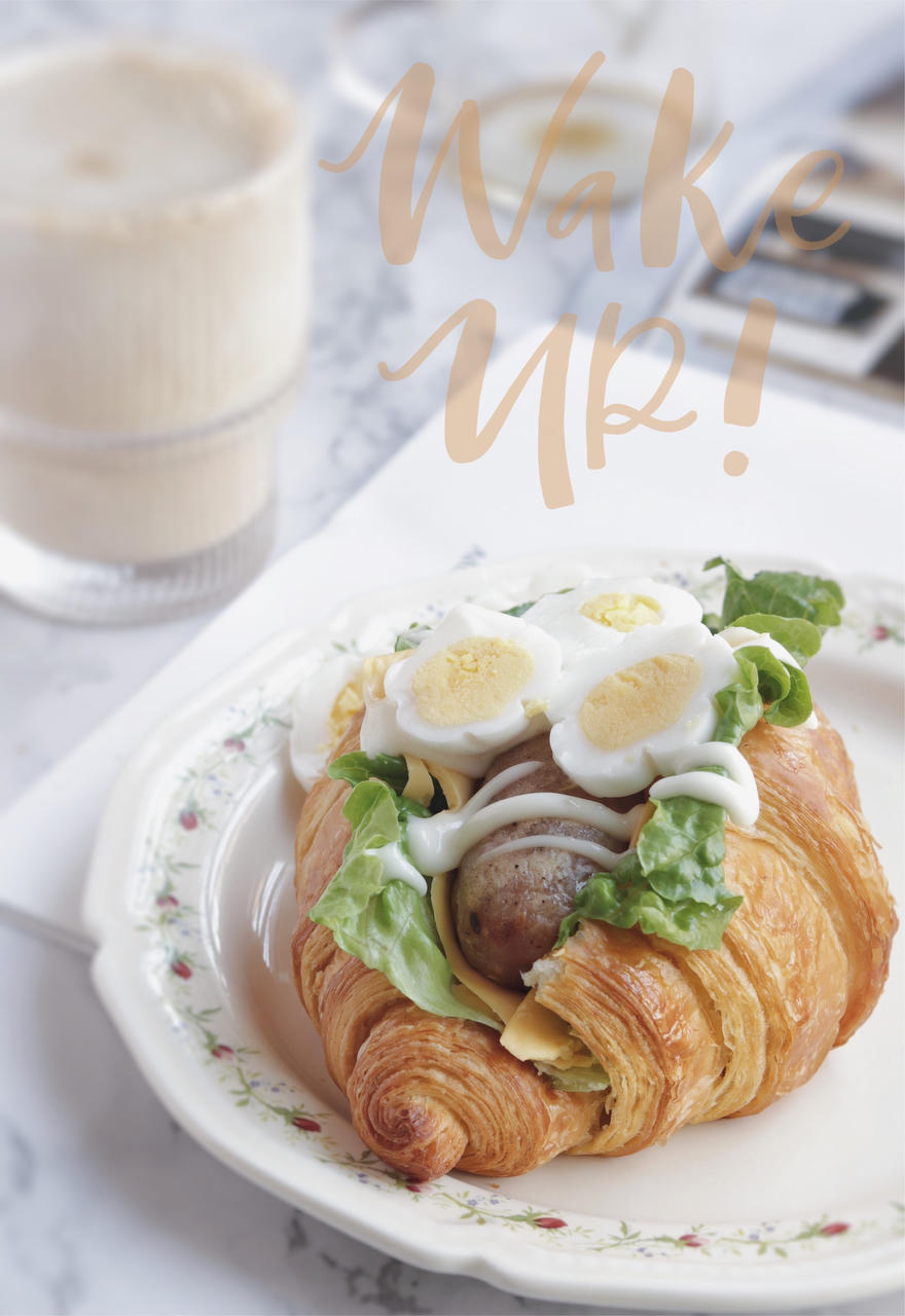 可颂三明治 可爱的水煮蛋造型