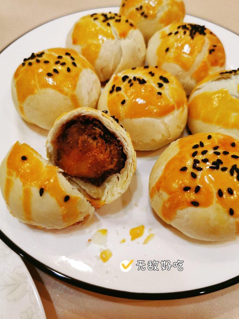 超简单 免揉 酥掉渣的蛋黄酥(超详细附全程视频)不破酥『万能酥皮』