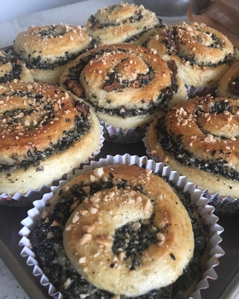 杏仁奶油核桃卷卷