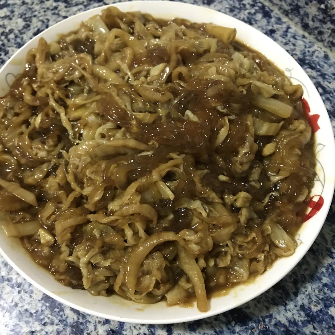 东北家常无肉版酸菜炒粉的做法