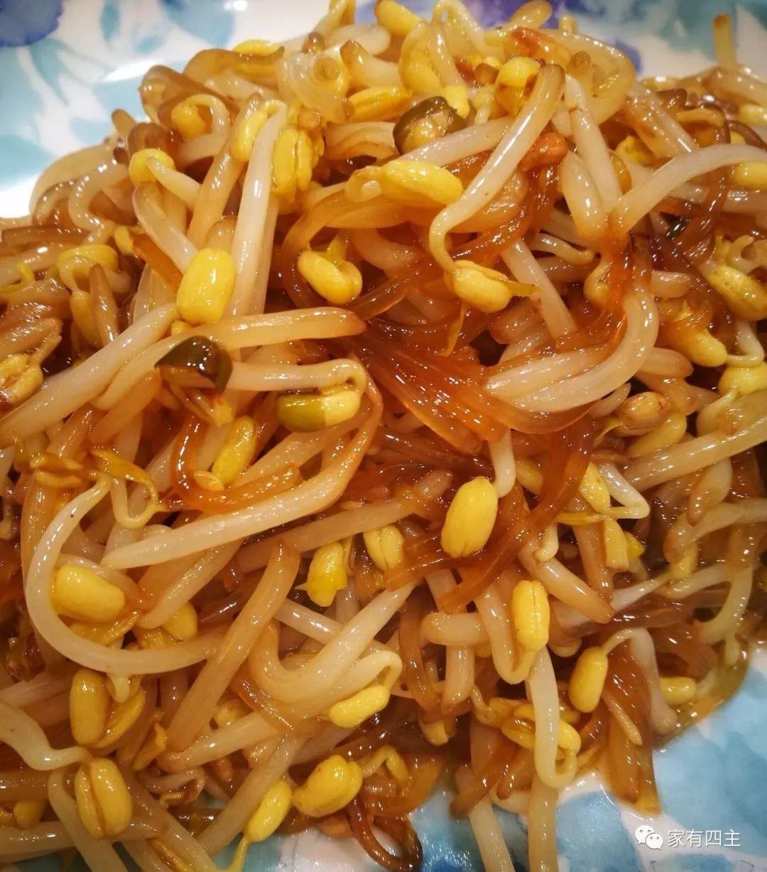豆芽炒粉条的做法