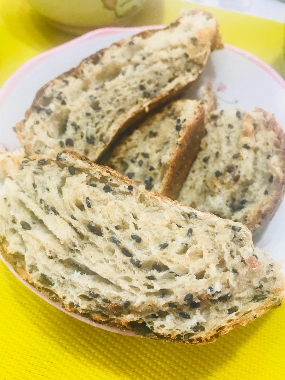 健康黑芝麻面包（免揉）