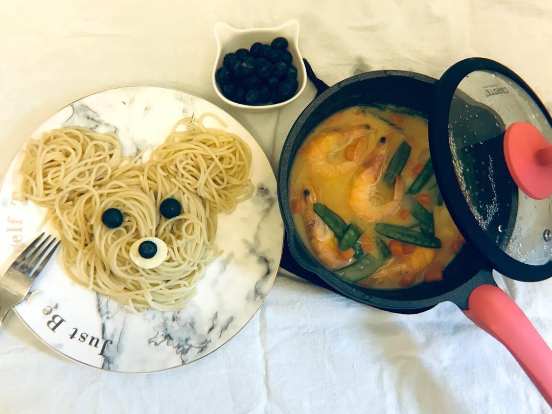 一看就会的奶油海鲜意面