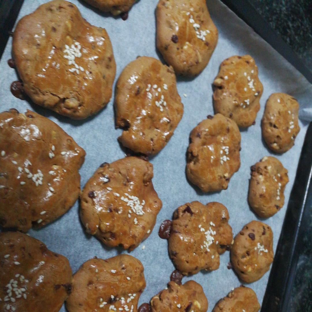 红枣红糖核桃饼干