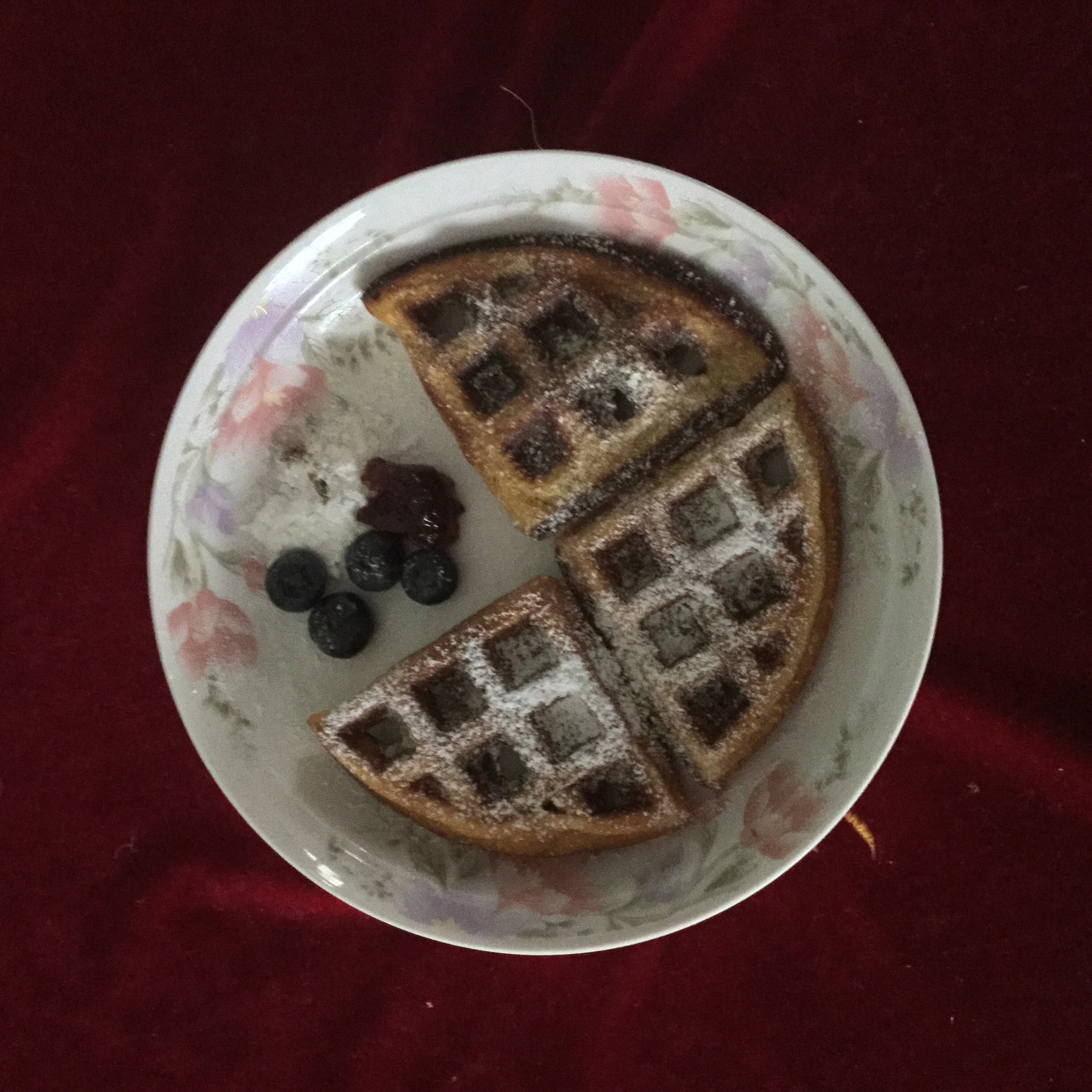 美味蓝莓华夫饼