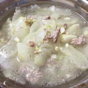 肉沫柚子皮汤的做法 步骤4